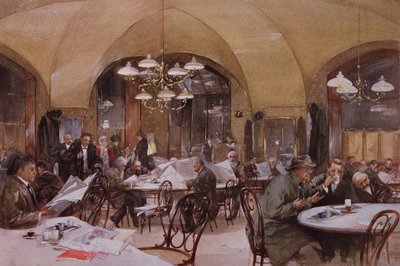 Cafe Griensteidl, Vienna, 1890 by Reinhold Volkel
